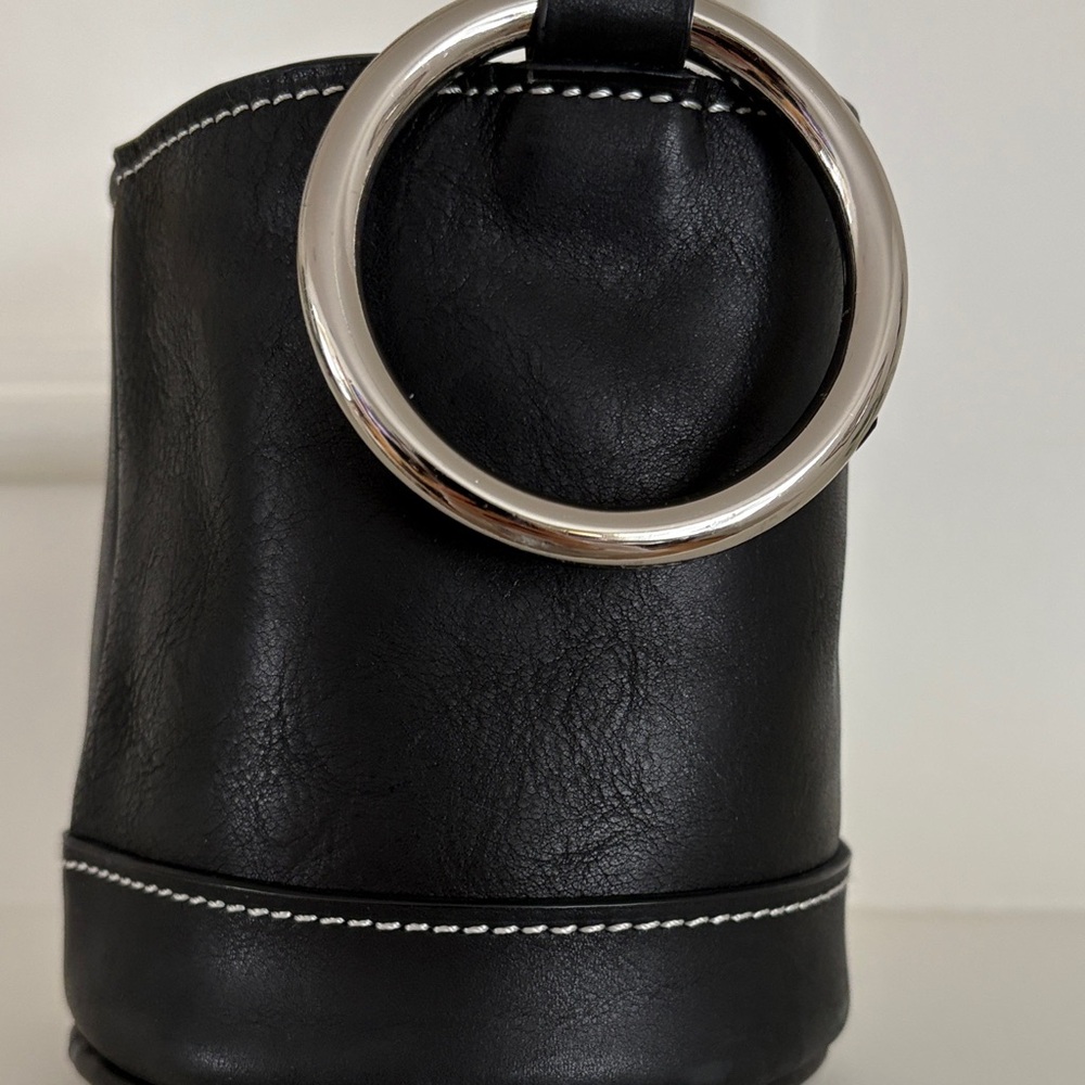 Simon Miller Black Leather Bucket Bag - Picture 5 of 6